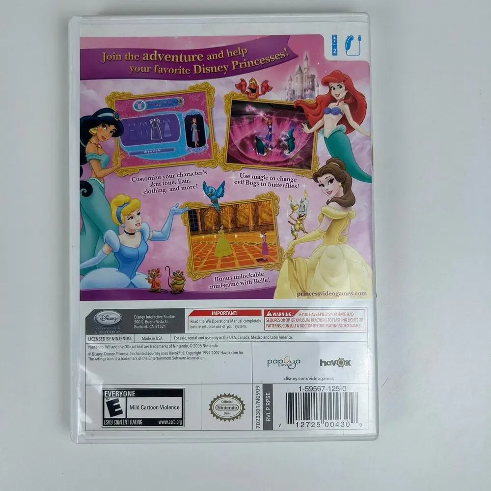 Disney Princess: Enchanted Journey Nintendo Wii Complete CIB Game Manual Tested